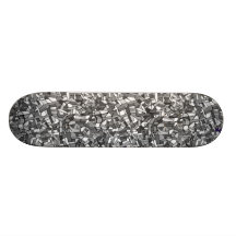 Mosaico abstracto blanco y negro monopatín
