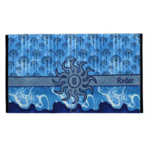 Mosaico azul abstracto de las olas oceánicas de la