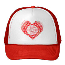 Mosaico de cristal del efecto rojo/blanco (corazón gorro