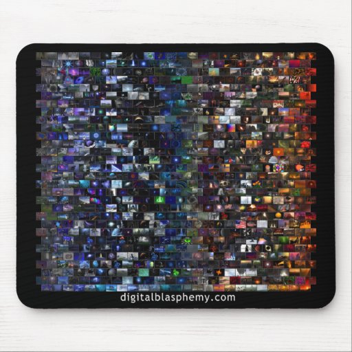 Mosaico del espectro de la blasfemia de Digitaces Alfombrillas De Ratones