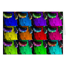 Mosaico multicolor de las caderas tarjetón