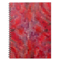 Mosaico rojo de la teja libros de apuntes con espiral
