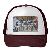 Mosaicos de la escena de Kahri-Djami de la iglesia Gorras