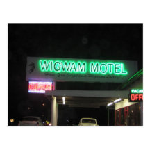 Motel de la tienda india tarjeta postal