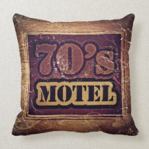 Motel de los años 70 del vintage - almohada