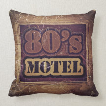 Motel de los años 80 del vintage - almohada