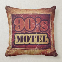 Motel de los años 90 del vintage - almohada