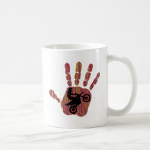 Moto siente urgente taza de café
