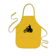 Motocicleta clásica simple del vintage delantales