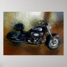 Motocicleta de Harley Poster