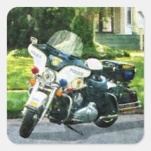 Motocicleta de la policía etiquetas  