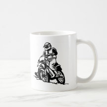 Motocicleta del motocrós tazas