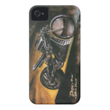 Motocicleta Halloween de Streetfighter de la cuchi iPhone 4 Case-Mate Protector