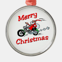 Motocicleta Santa Ornamento De Navidad