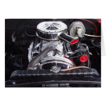 motor 1960 del impala del cromo tarjetón