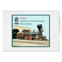 Motor de Inyo del ferrocarril de V&T Tarjetas