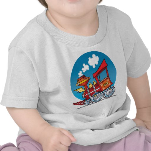 Motor del tren del dibujo animado camiseta