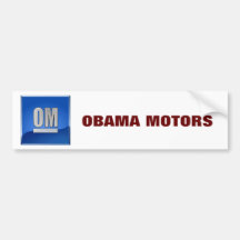 MOTORES DE OBAMA ETIQUETA DE PARACHOQUE