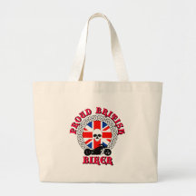 Motorista británico orgulloso bolsas