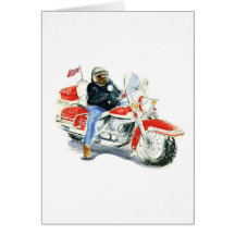 Motorista de Harley Davidson Tarjetón