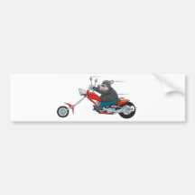 Motorista del cerdo pegatina de parachoque