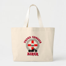 Motorista inglés orgulloso bolsas de mano