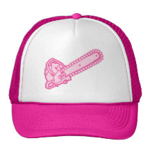 Motosierra rosada del amor gorro