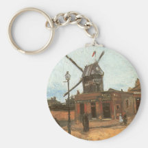Moulin de la Galette de Van Gogh, molino de viento Llavero
