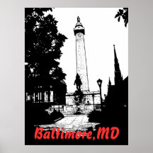 moun grande, Baltimore, MD del lavado Posters