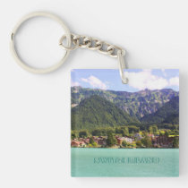 Mountain View del lago en suizo llaveros