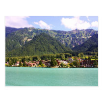 Mountain View del lago en suizo tarjetas postales
