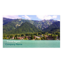 Mountain View del lago en suizo tarjetas de negocio