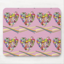 mousemat del corazón alfombrilla de raton
