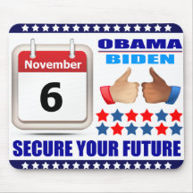 Mousepad 2 - Obama/Biden 2012 - asegure su futuro Alfombrillas De Raton