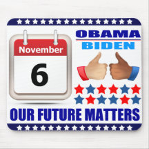 Mousepad 2 - Obama/Biden 2012 - nuestro futuro imp Alfombrilla De Ratones