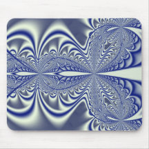 Mousepad abstracto del azul del fractal alfombrilla de raton