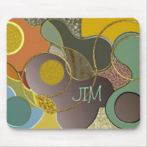Mousepad abstracto metálico con el monograma alfombrillas de raton 