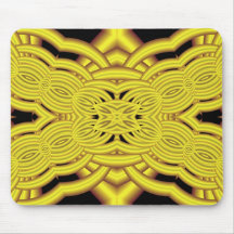 Mousepad amarillo de los fractales X Tapetes De Ratón