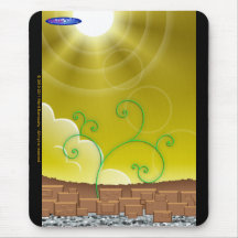 Mousepad amarillo del paisaje tapete de ratón