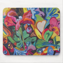 Mousepad artístico floral de la fantasía alfombrillas de ratones