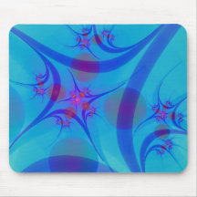 Mousepad azul de los fractales alfombrillas de raton