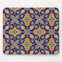 Mousepad azul y anaranjado elegante