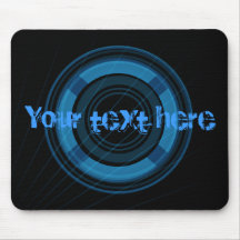 Mousepad azul y negro fresco del diseño del círcul tapetes de raton