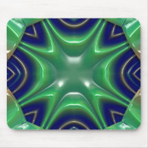 Mousepad azulverde de los fractales alfombrillas de ratones