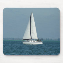 Mousepad blanco del velero tapetes de ratón