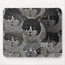mousepad blanco y negro único del diseñador del ga alfombrilla de ratón