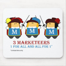 Mousepad de 3 Marketeers
