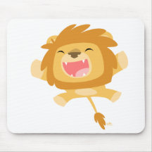 Mousepad de ataque repentino del león del dibujo a alfombrillas de ratón