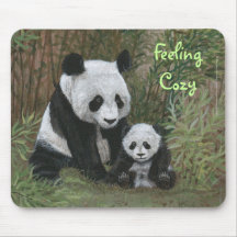 Mousepad de bambú del oso de panda de la jerarquía tapetes de raton