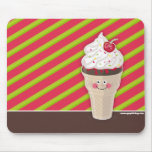 mousepad de la cereza del helado alfombrillas de raton